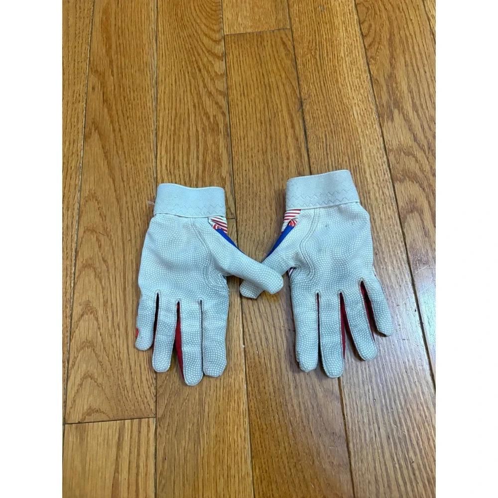 Under Armour Clean Up Youth Batting Gloves baseball Stars Stripes USA Gold